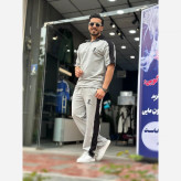ست تیشرت شلوار مردانه LA طوسی ملانژ Mrtavan