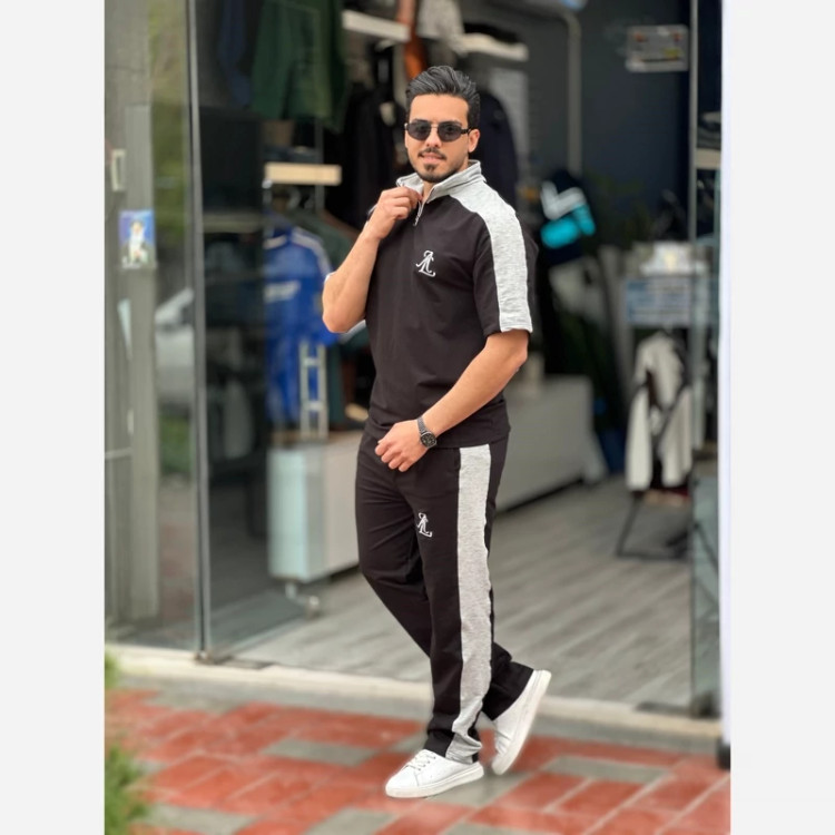 ست تیشرت شلوار مردانه LA مشکی Mrtavan