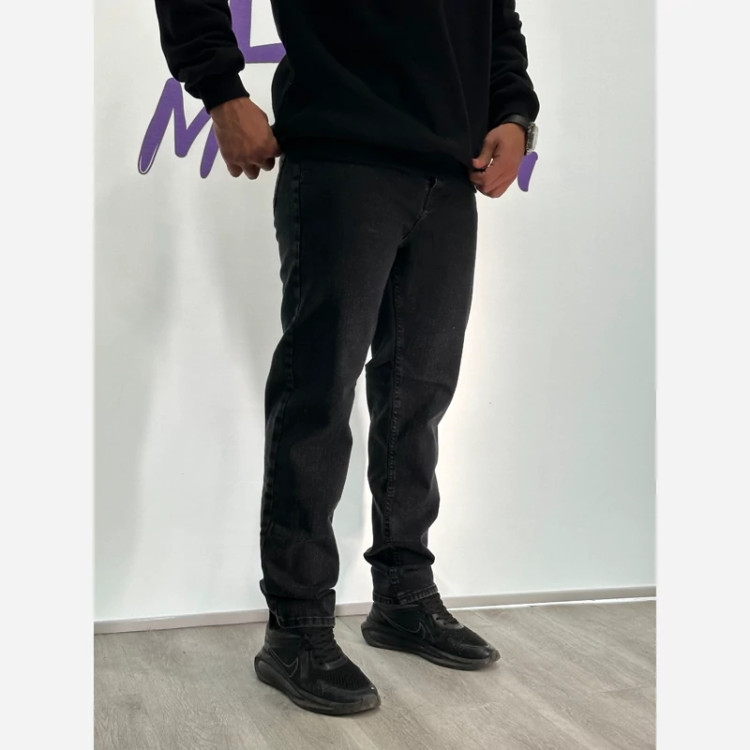 شلوار جین راسته مردانه مشکی mrtavan
