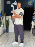 تیشرت باکسی دونخ مردانه سفید Mrtavan
