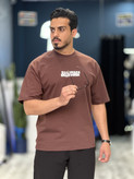 تیشرت کاپلی باکسی ماکان balenciaga رنگ قهوه ای Mrtavan