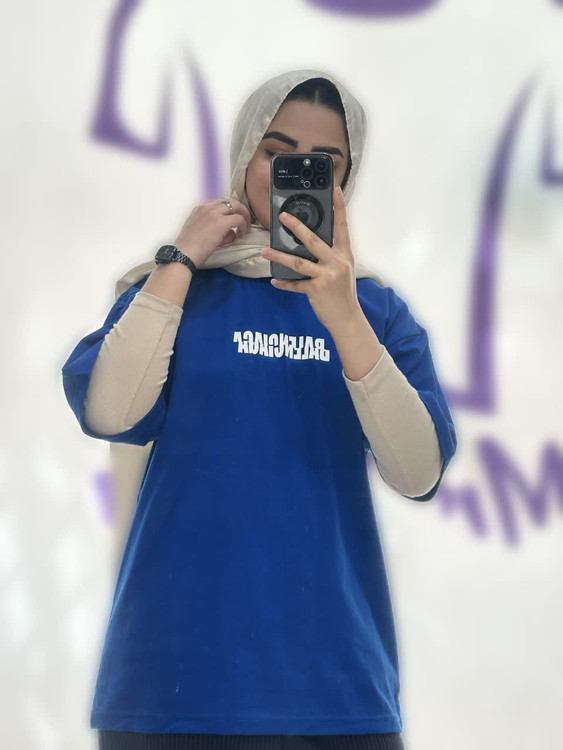 تیشرت کاپلی باکسی ماکان balenciaga رنگ ابی Mrtavan