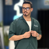 پیراهن مردانه باکسی dream club رنگ سبز درباری برند mrtavan
