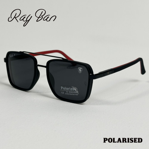 عینک آفتابی Ray Ban(ری بن) | پلاریزه | فریممخمل پوش | Uv400 | مردانه و زنانه