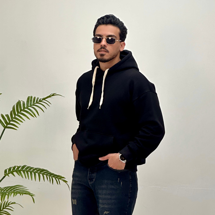 هودی مردانه و زنانه رنگ مشکی برند Mr Tavan